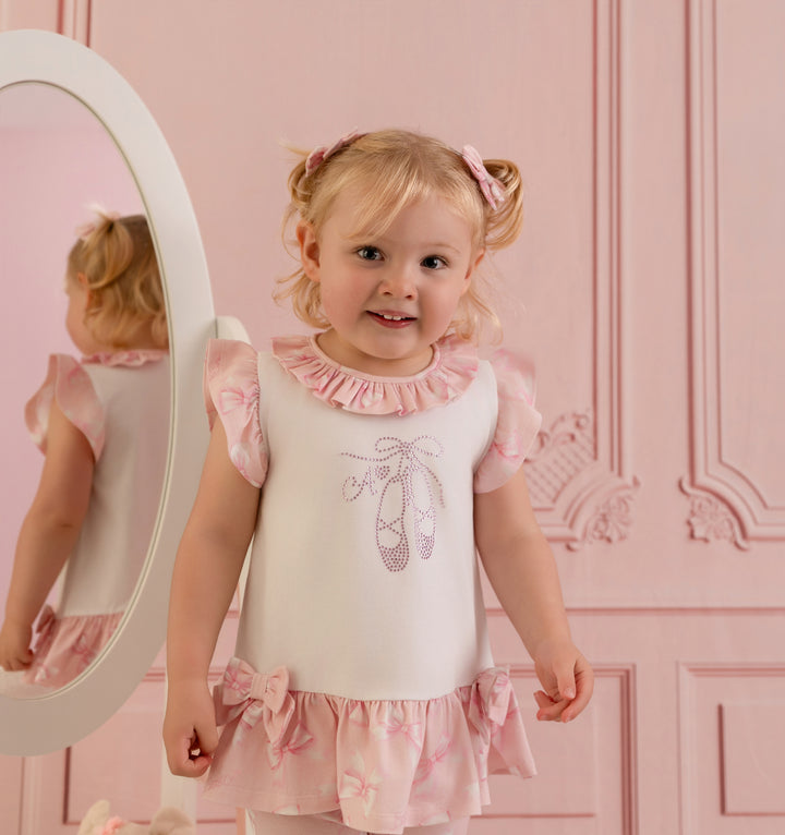 Little A - LA26106 Oriana - Bow print, ballerina legging set