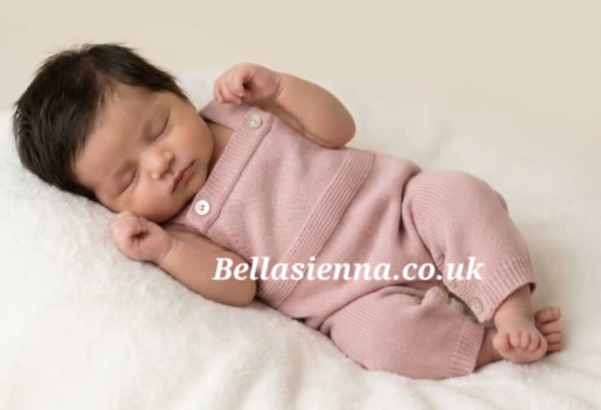 Dandelion Premature Babies Pink Fine Knitted Dungaree 3/5 LBS