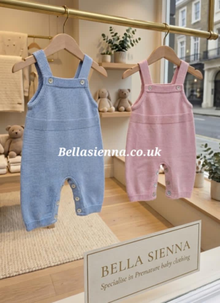Dandelion Premature Babies Pink Fine Knitted Dungaree 3/5 LBS