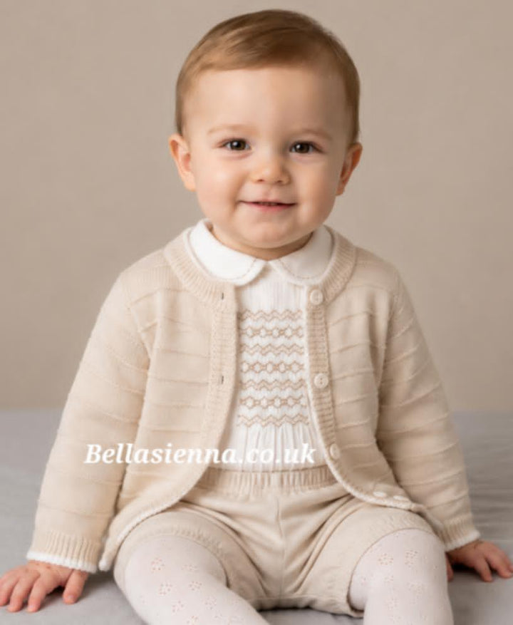 Boys Beige Cardigan - Daniel
