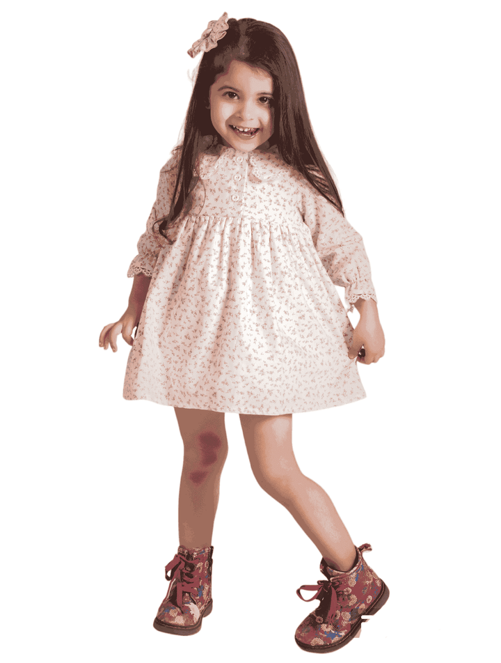 Lor Miral Baby Girls Floral Print Dress & Pants Set - 42009
