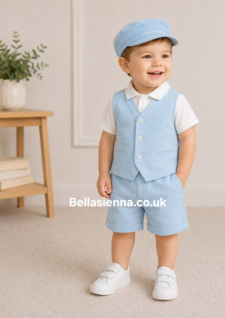 Emile et Rose Linen Four Piece Set, Perfect for Christening or special ocasion - Kayden