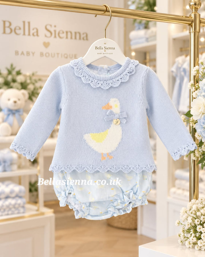 Foque Blue Jumper & Jam Pants set With Ducks - 2224506