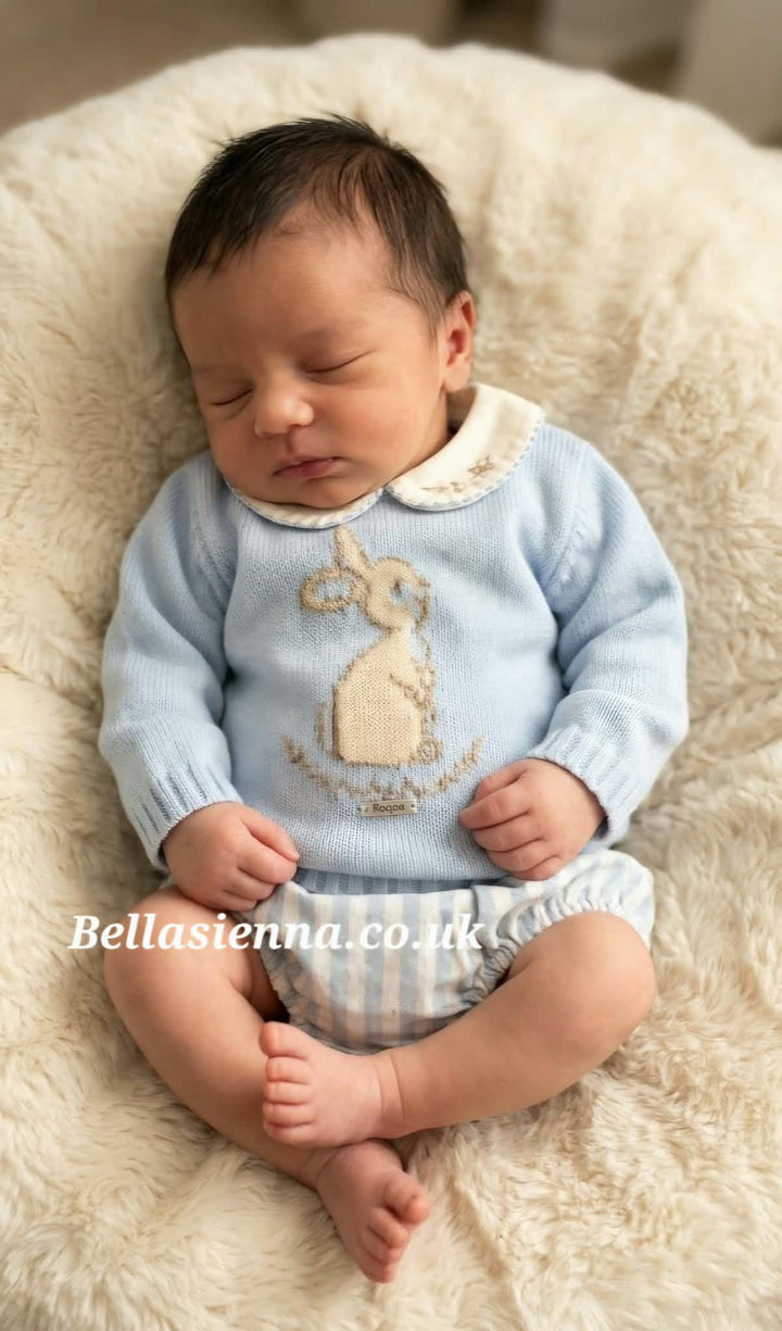 Foque Winter 2 Piece Set With Bunny In Blue For Baby Boy 2024209