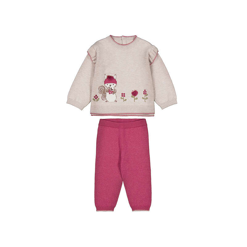 Girls Knitted Two Piece Jumper & Trousers Set - 2557