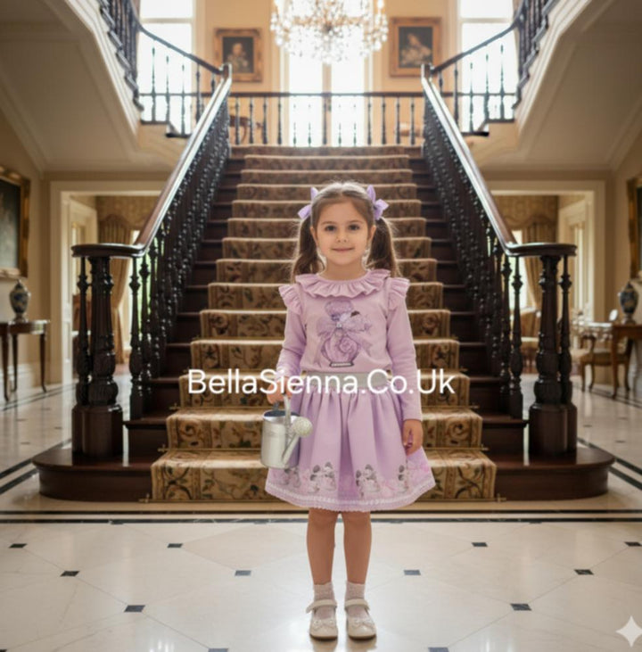 Neon Lilac Skirt Set - "Harlie" - 3787