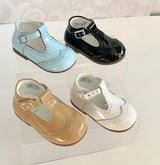 Beau Kid Boys Sky Blue Patent Leather Shoes - Jack