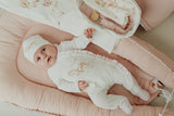 Jamiks "INKI" Pink Rocking Horse All In One Velour Babygrow Sleepsuit