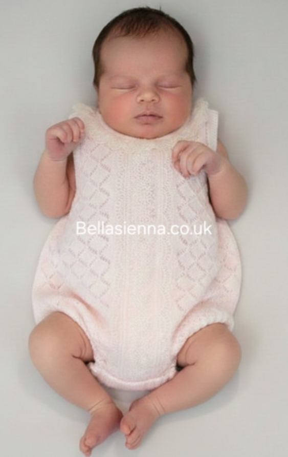 Juliana Fine Knitted Romper For Baby Girls J564