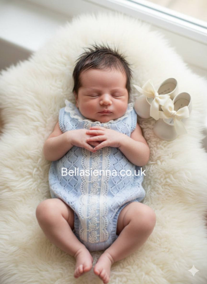 Julian Fine Knitted  Romper For For Baby Girl
