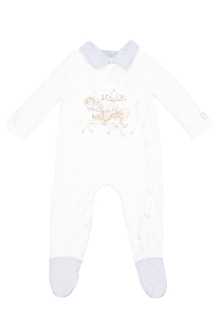 Jamiks "JANIK" Carousel Horse All In One Velour Babygrow & Hat Set