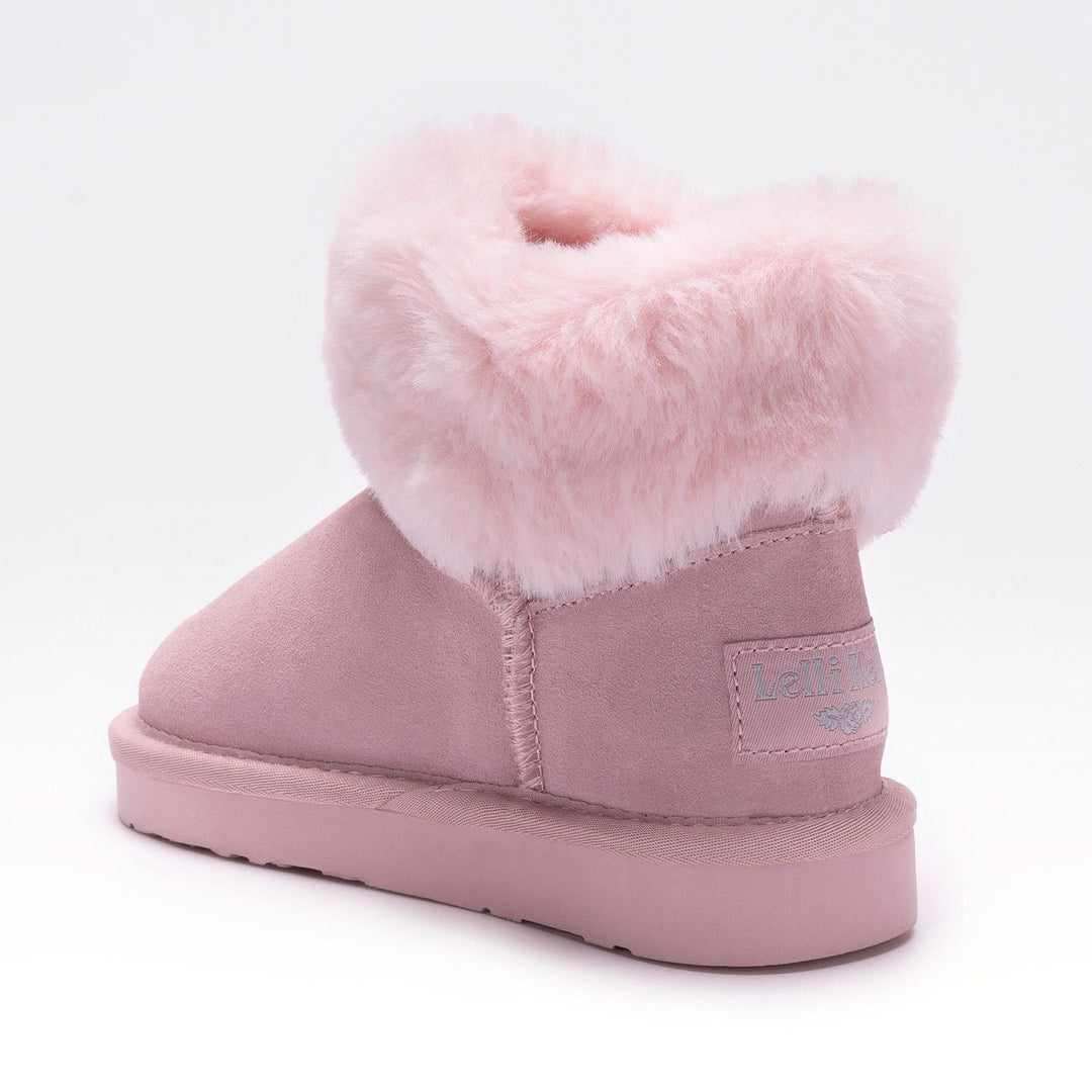Lelli Kelly Lily Stivale Pink Leather Boots With Butterfly Design - LKHK4356