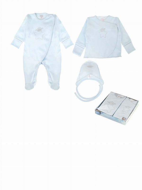 Sofija "OSKAR" Blue Cotton 4 Piece Set