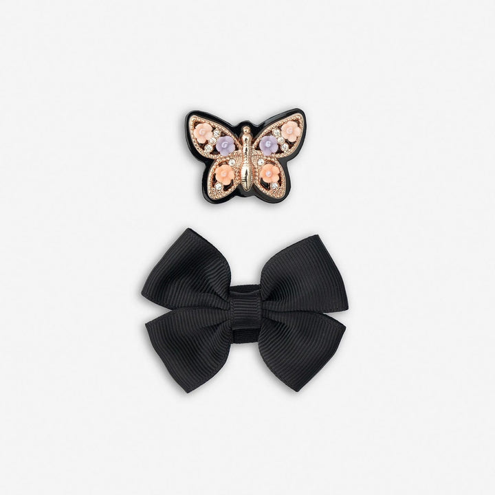 Lelli Kelly LK8915 (NE03) Lucy Butterfly Black Patent School Shoes
