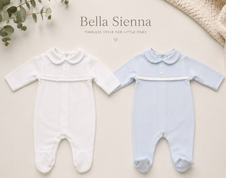 Unisex White Cotton All In One Babygrow - SG107C