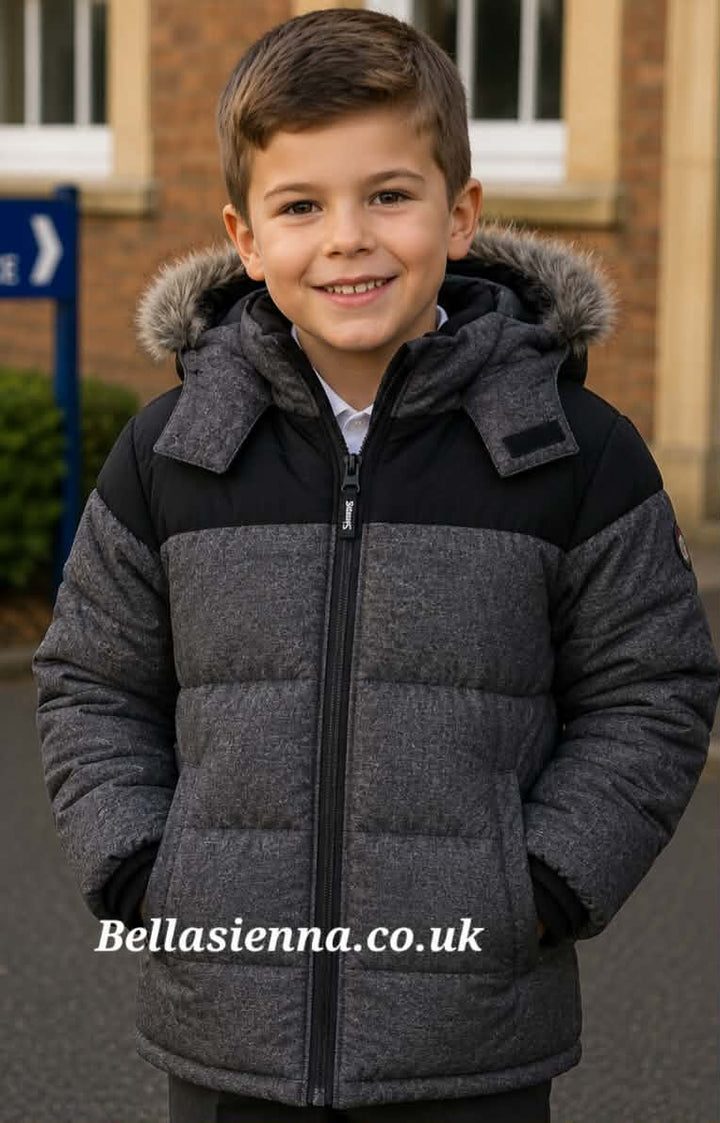 Losan Boys Charcoal Grey Winter or School Coat