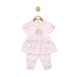 Mintini Pink Ballerina Slippers Dress & Leggings Set - MB5729