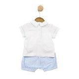 Mintini Boys Blue & White Gingham Top & Shorts Set - MB5766