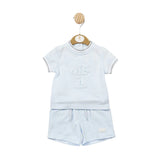 Mintini Baby Pale Blue Top & Shorts Set - MB5840