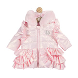 Mintini Girls Pink Coat With Diamante Logo - MB5933