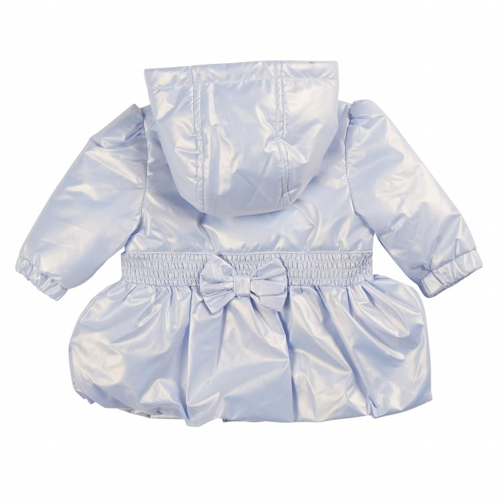 Beautiful Girls Pale Blue Pearl Spring Summer Coat/Jacket With Bow Detail - MB6233