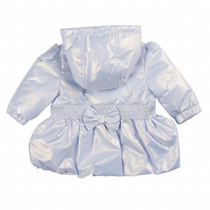 Beautiful Girls Pale Blue Pearl Spring Summer Coat/Jacket With Bow Detail - MB6233