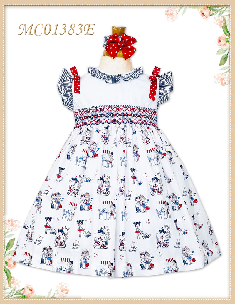 Pretty Originals Hand Smocked Dress & Headband Set - MC01383