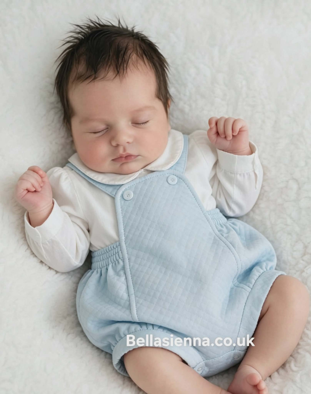Pretty Originals Boys Blue & White Two Piece Romper Suit - MT02060
