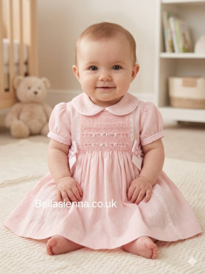 Pretty Originals Smocked Dress, Bloomers & Headband - MT02220