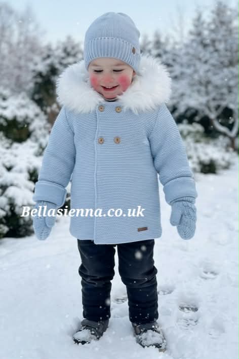 Mac Ilusion knitted coat with faux fur trim - 7886