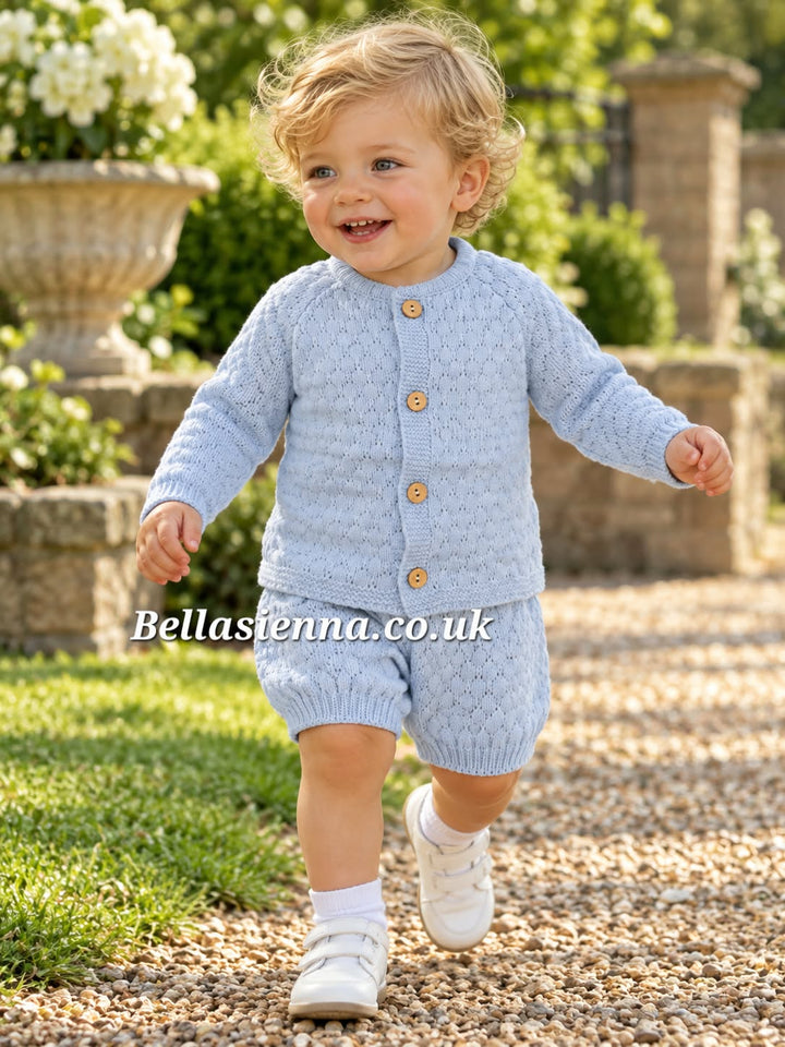 Mac ilusion Boys Blue Two Piece Knitted Set - Nube - 7835X