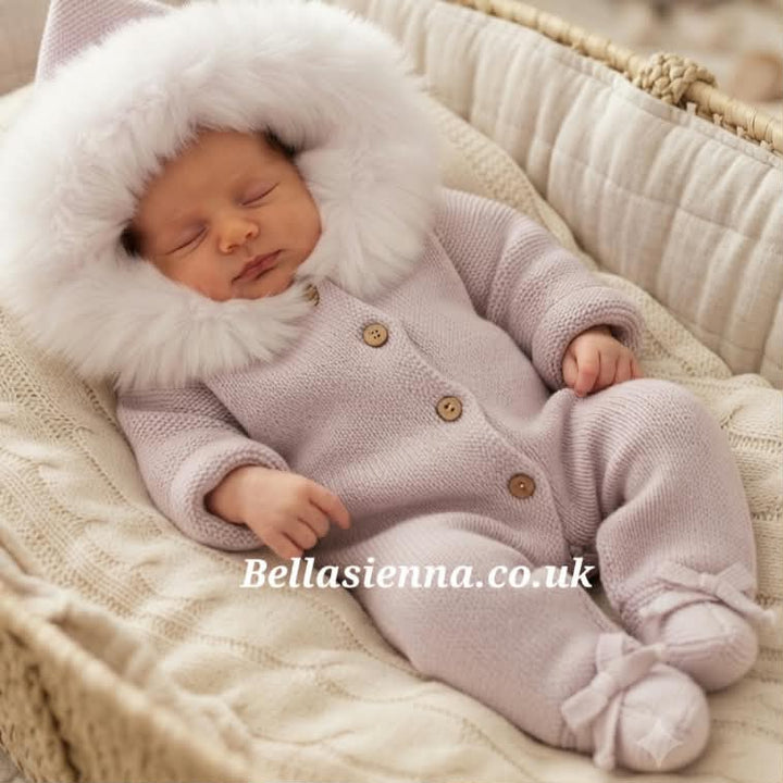 Mac ilusion Pink All-In-One Snowsuit With Faux Fur Hood BUZ023