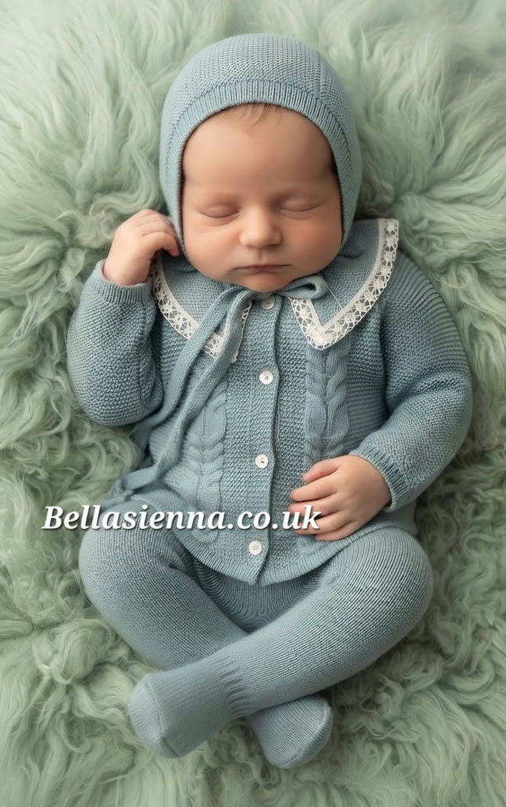 Mac ilusion Three Piece Set, Bonnet, Leggings & Top - 8618 - Iglu