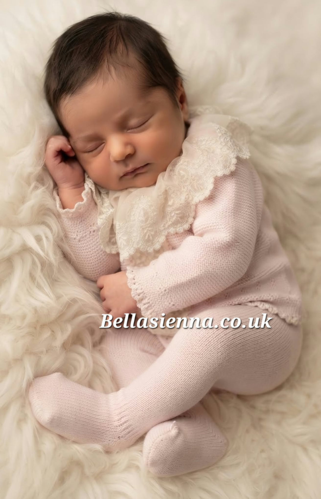 Mac ilusion Two Piece Knitted Top & Leggings Set With Lace Detail- 8816 - Rosa Pink