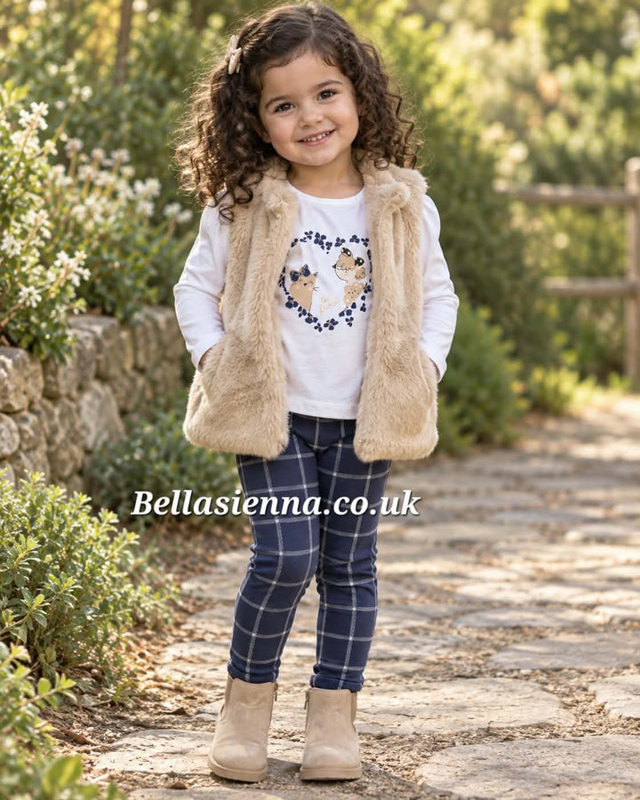 Mayoral Baby 3 piece set with fur gilet 2766