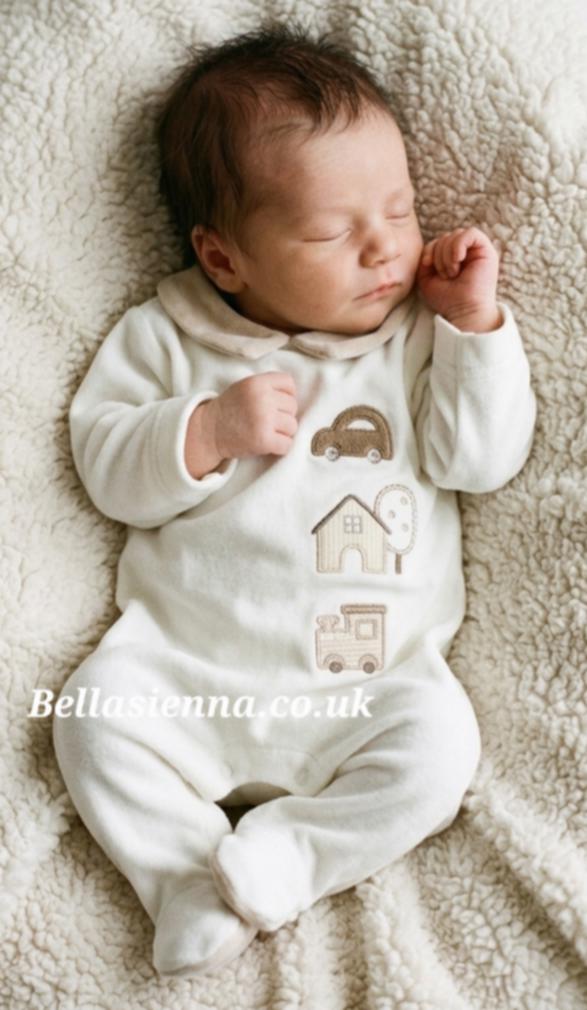 Mayoral Baby Boys Velour Sleepsuit 2716