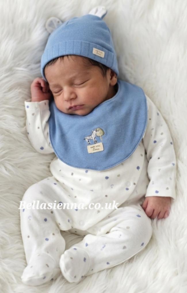 Mayoral Baby Baby Boys 3 Piece Gift Set - Babygrow, Bib & Hat Set - 9979 - Blue