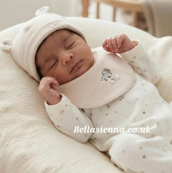 Mayoral Baby Unisex 3 Piece Gift Set - Babygrow, Bib & Hat Set - 9979
