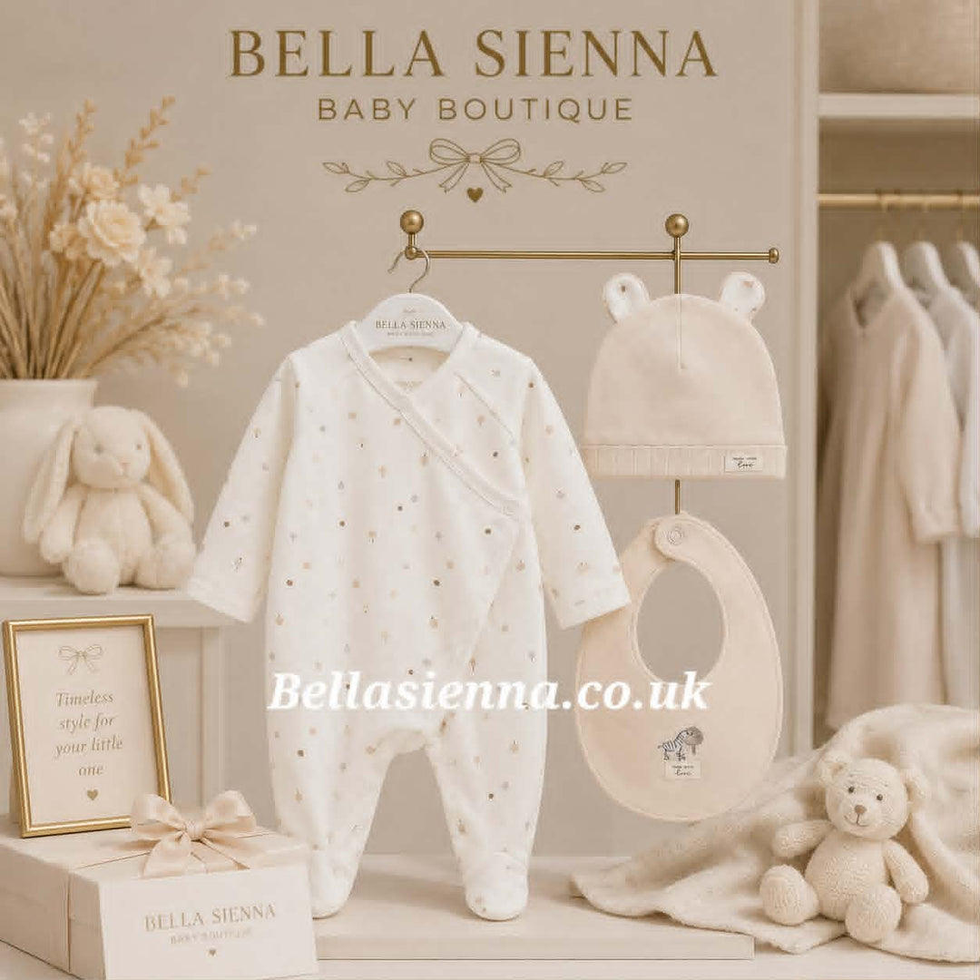 Mayoral Baby Unisex 3 Piece Gift Set - Babygrow, Bib & Hat Set - 9979