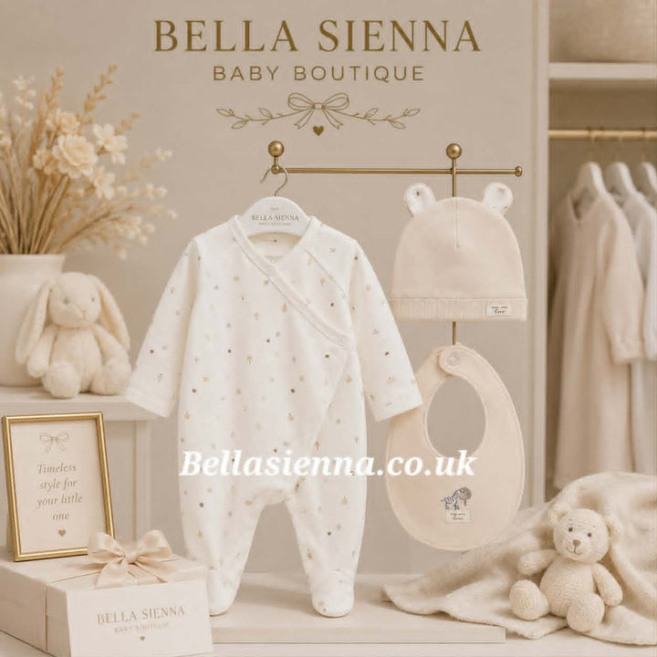 Mayoral Baby Unisex 3 Piece Gift Set - Babygrow, Bib & Hat Set - 9979