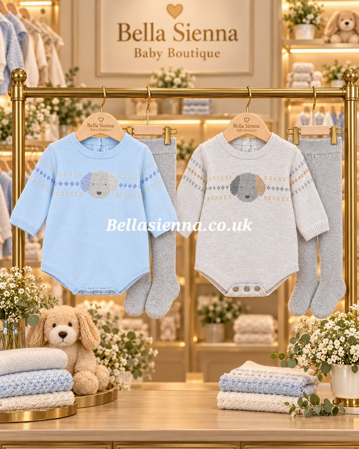 Mayoral ECOFRIENDS knitted romper with tights set newborn Cielo - Blue  2638