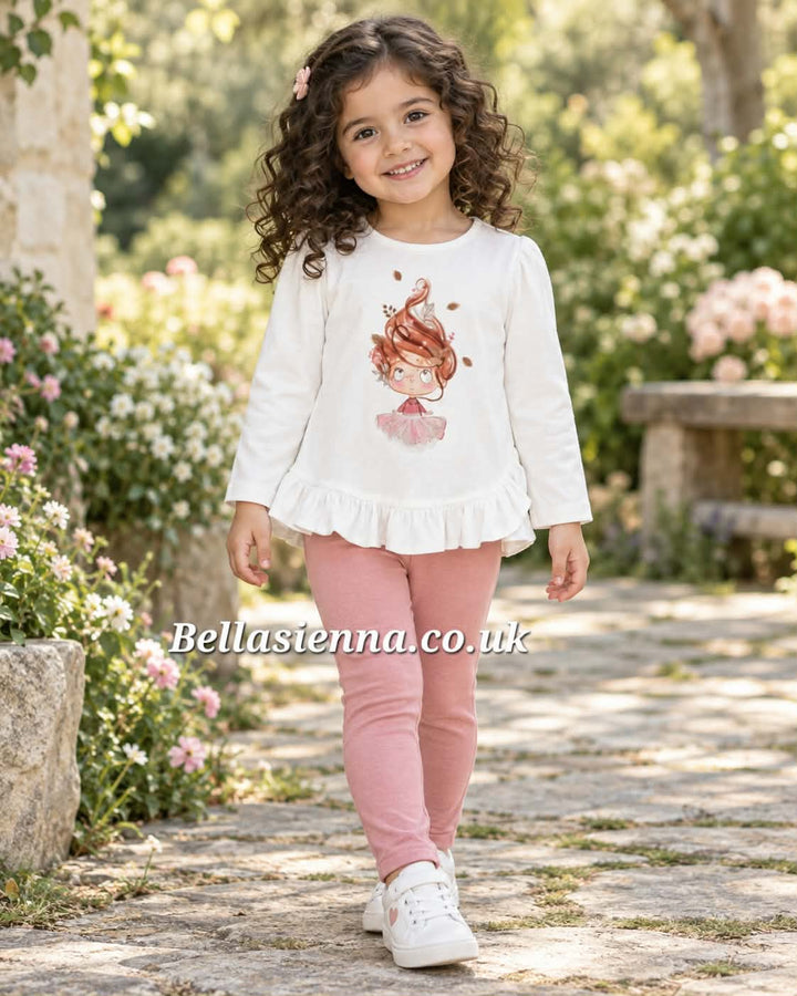 Mayoral ECOFRIENDS leggings with ruffle top set baby 2722 Pink