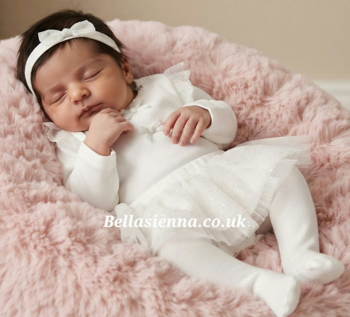 Mayoral Newborn Girl 3 Piece Tulle Set - 2814