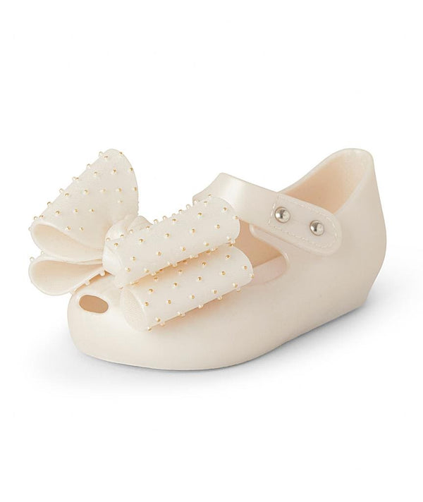 Bella Sienna White Jelly Bow Shoes