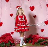 Abuela Tata Red & Cream Dress - 2599331