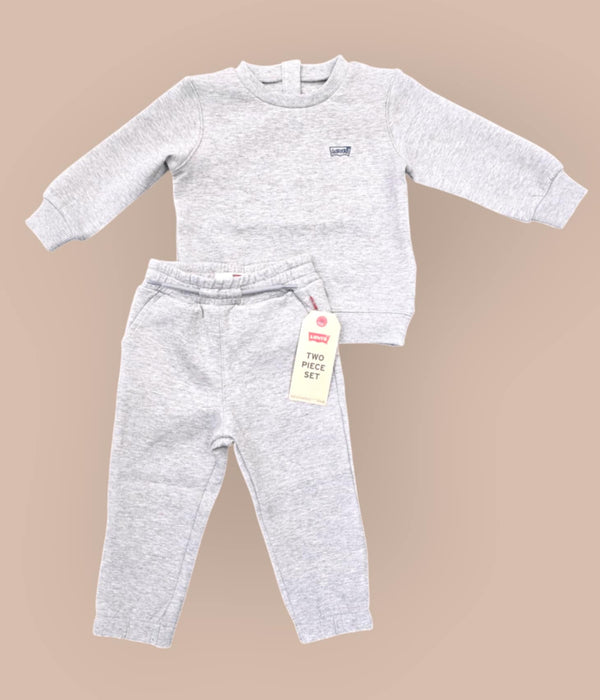 Levi's Grey Crew Sweatshirt & Joggers Set - 6EM676-C87