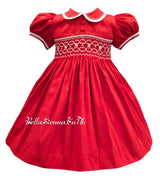 Pretty Originals Hand Smocked "Luxe" Fabric Dress With Built In Underskirt - BD02289 - Red