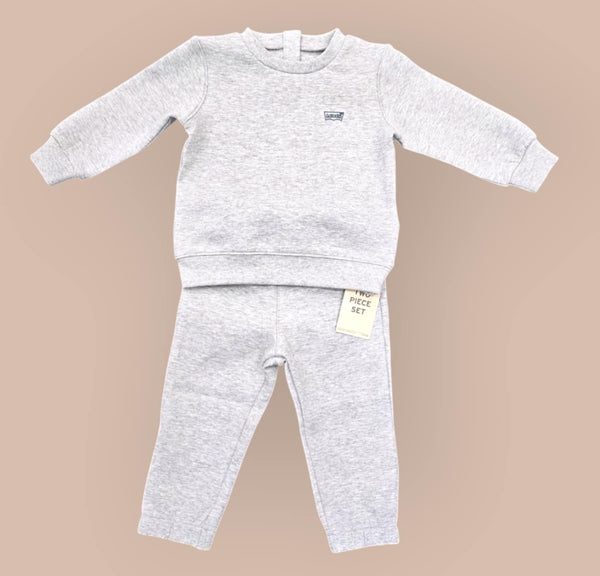 Levi's Grey Crew Sweatshirt & Joggers Set - 6EM676-C87