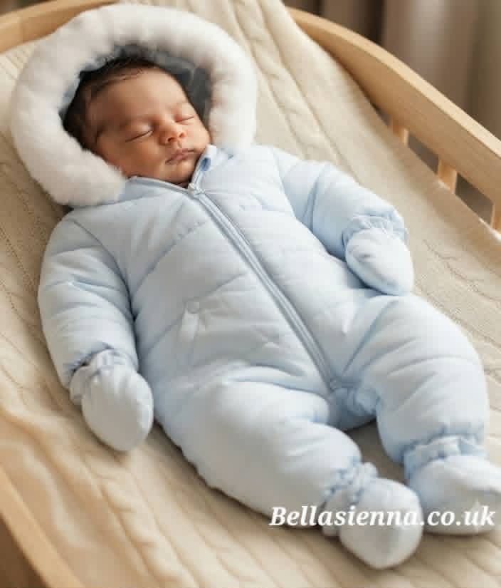 Mintini Boys Blue Snowsuit With Soft Faux Fur Trim - MB4957
