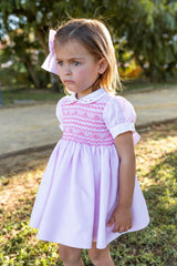 Naxos Pink Hand Smocked Dress - 7530